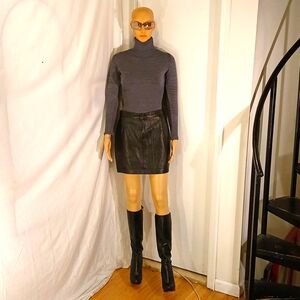 🔥 Chloe Black Leather Mini Skirt